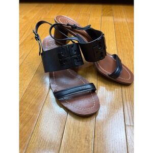 Tory Burch Lowell 2 Leather Slingback Sandals 8.5M 46256
